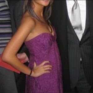 Nicole Miller Strapless Purple Dress